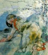 Carl Larsson studie till France oil painting artist